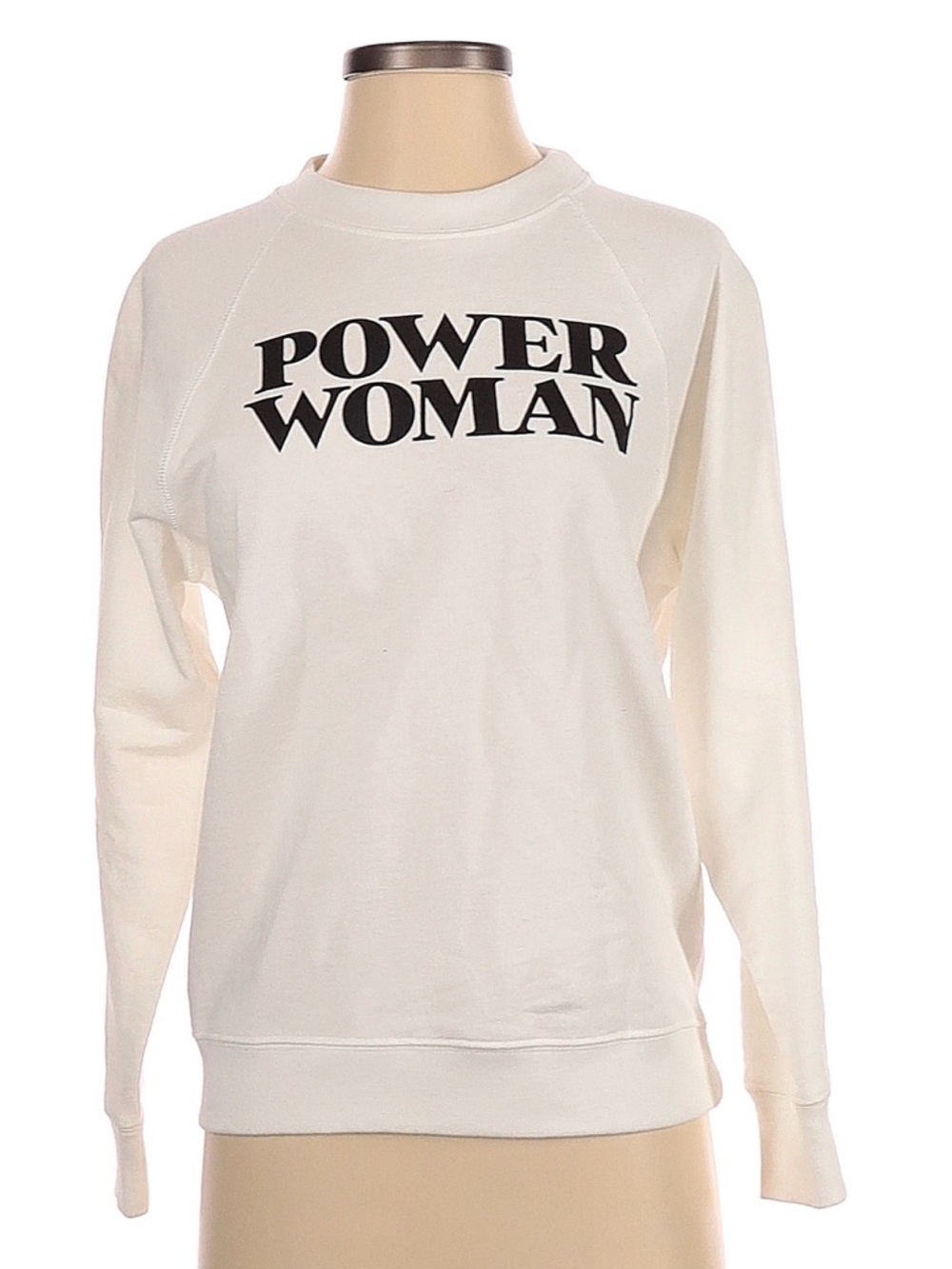 J. Crew Power Woman White Graphic Sweatshirt - Unbranded